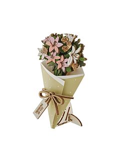 Wild & Wood Thinking of You 3D Flower Figurine Card Letterbox Gift